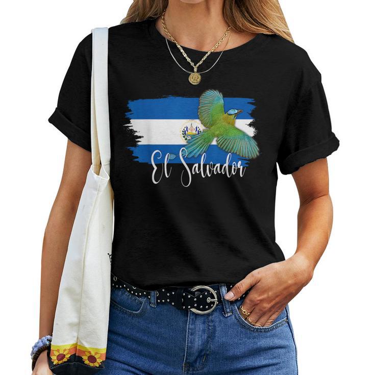 El Salvador Flag El Salvador Map Salvador For Women T-shirt