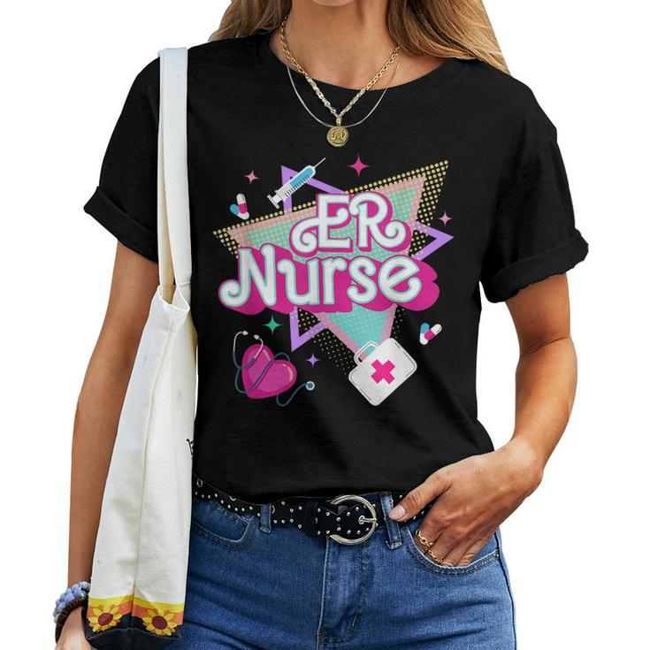 Er Nurse Vintage Ed Emergency Department Nurse Life Women T-shirt
