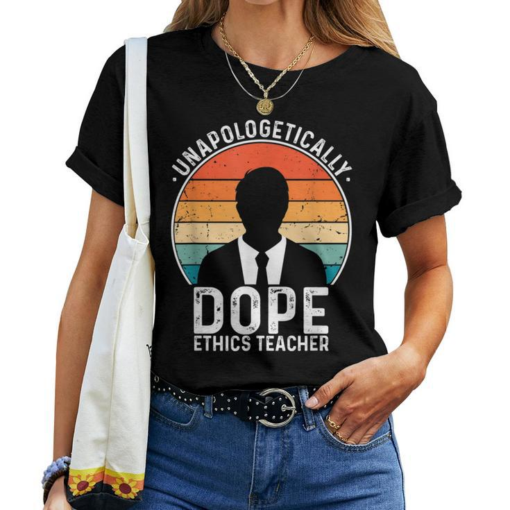 Ethics Teacher Unapologetically Dope Pride Afro History Women T-shirt