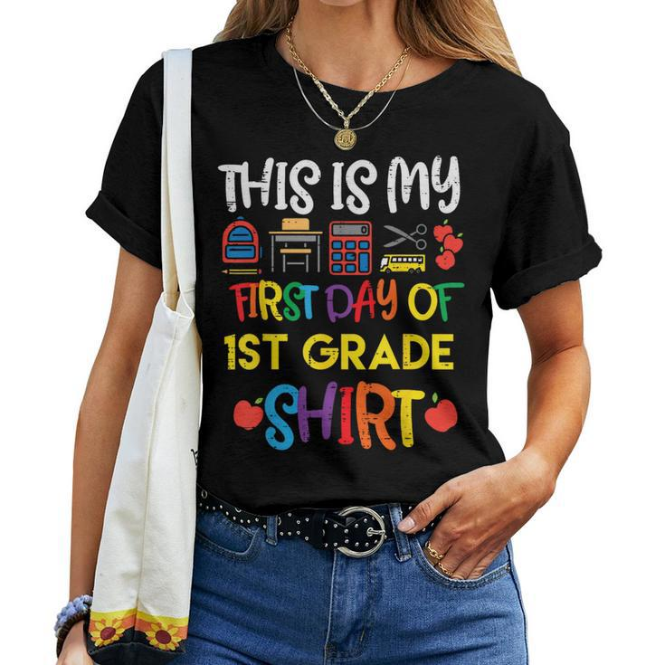 My First Day Of 1St Grade Back To School Boys Girls Women T-shirt