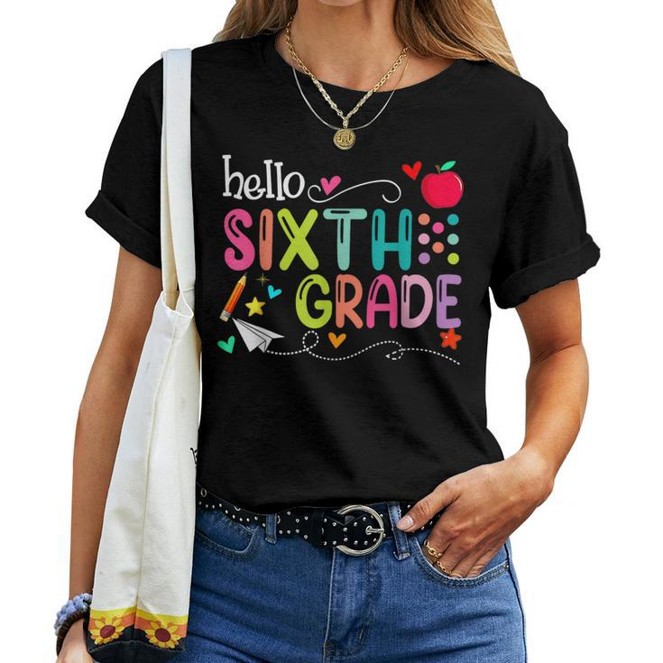 First Day Of Sixth Grade Teacher Welcome Back To School Women T-shirt