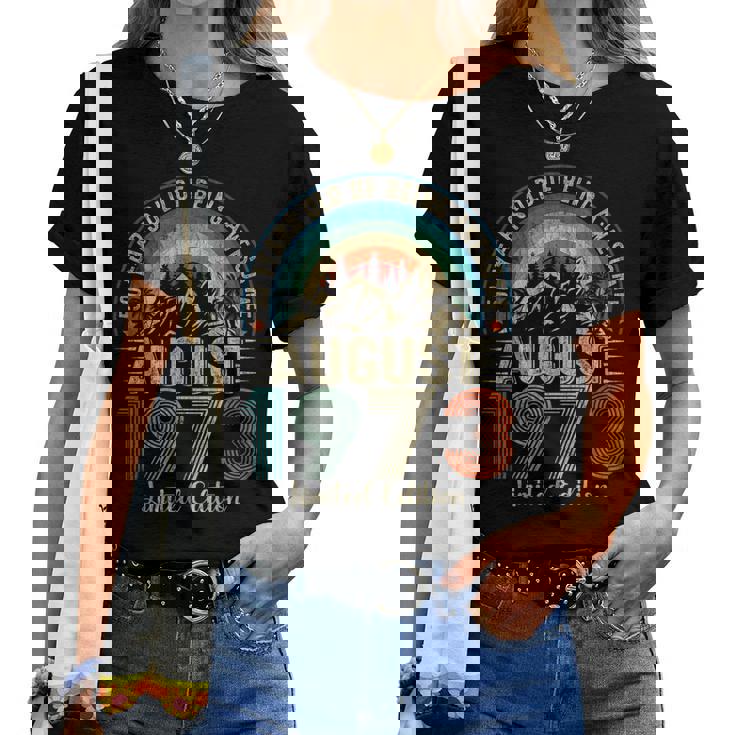 50 Years Old August 1973 Vintage 50Th Birthday Women T-shirt