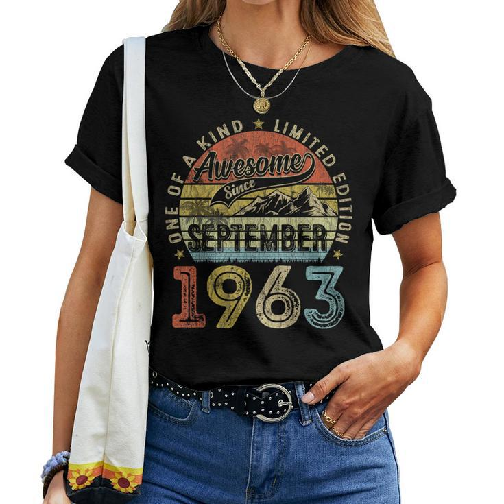 60 Year Old September 1963 Vintage 60Th Birthday Women T-shirt