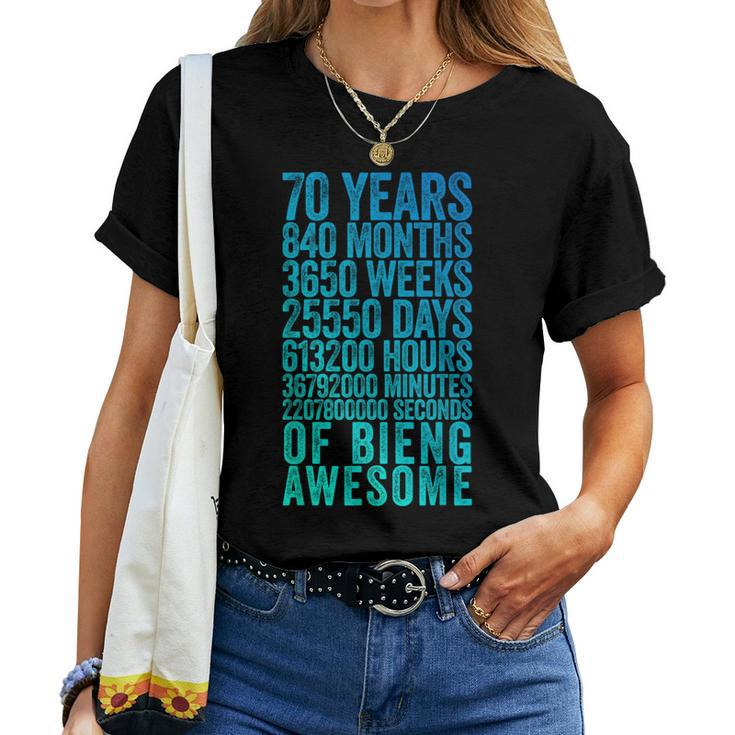 Funny 70Th Birthday  Old Meter Funny 70 Year Old Gifts  Women T-shirt Short Sleeve Graphic
