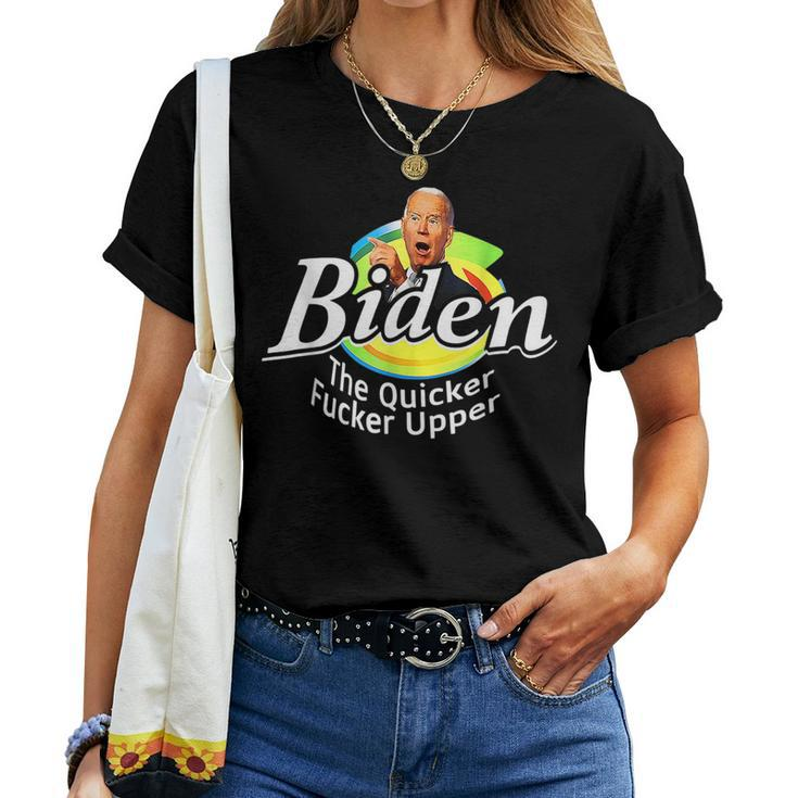 Funny Biden The Quicker Fer Upper Women Men  Women T-shirt Crewneck Short Sleeve Graphic