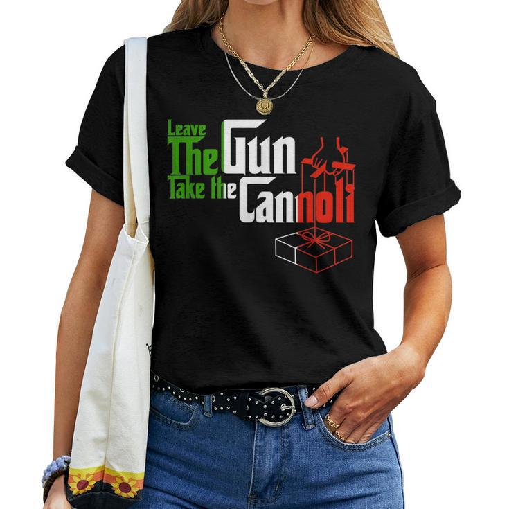 Leave The Gun Take The Cannoli Italian Flag Women T-shirt