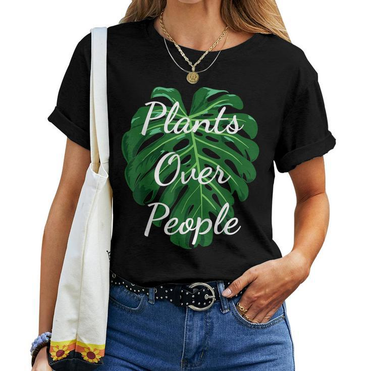 Monstera Adansonii Plants Over People Monstera Leaf Women T-shirt