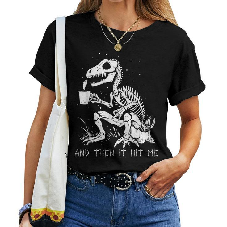 Skeleton Dinosaur Costume Goth Halloween Women T-shirt