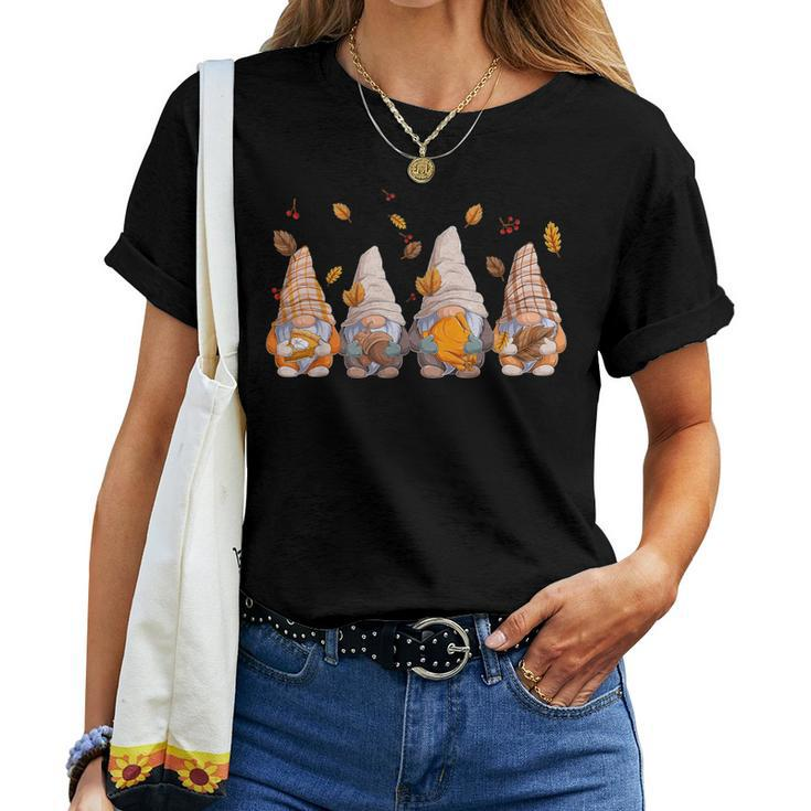 Thanksgiving For Gnome Autumn Gnomies Lover Women T-shirt