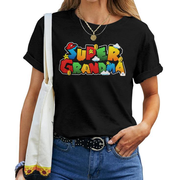 Gamer Super Grandma Funny Gamer Gifts For Grandma  Women T-shirt