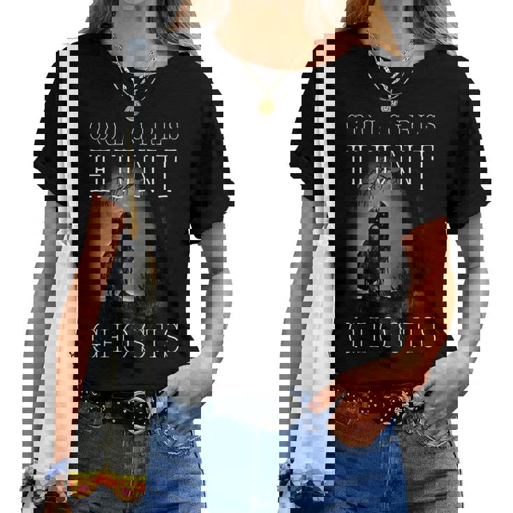 Womens Ghost Hunting Lady Paranormal Girl T-Shirt Womens Ghost Hunting Lady Paranormal Girl T-Shirt
