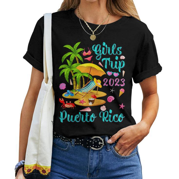 Girls Trip 2023 Beach Vacation Puerto Rico Beach  Women T-shirt Short Sleeve Graphic
