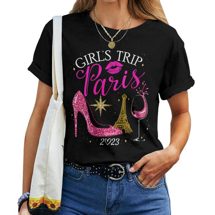 Girls Trip Paris 2023 Weekend Birthday Squad Women T-shirt