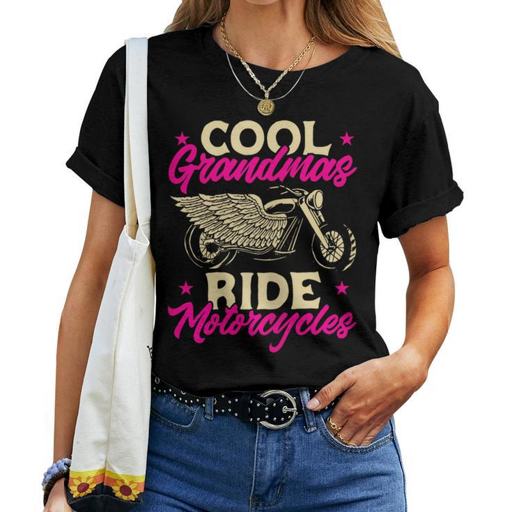 Grandmas Ride Motorcycles Biker Granny Women T-shirt