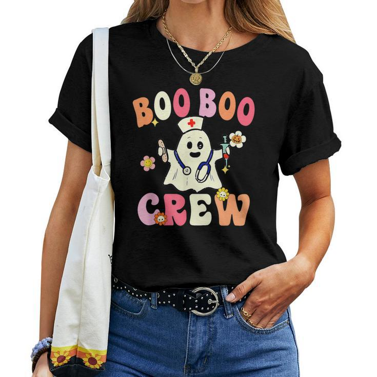 Groovy Boo Boo Crew Cute Ghost Halloween Costume Nurse Women T-shirt