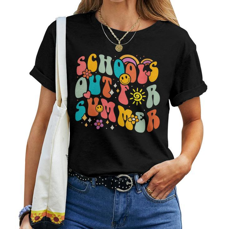 Groovy Last Day Of School Schools Out For Summer Teacher Women T-shirt