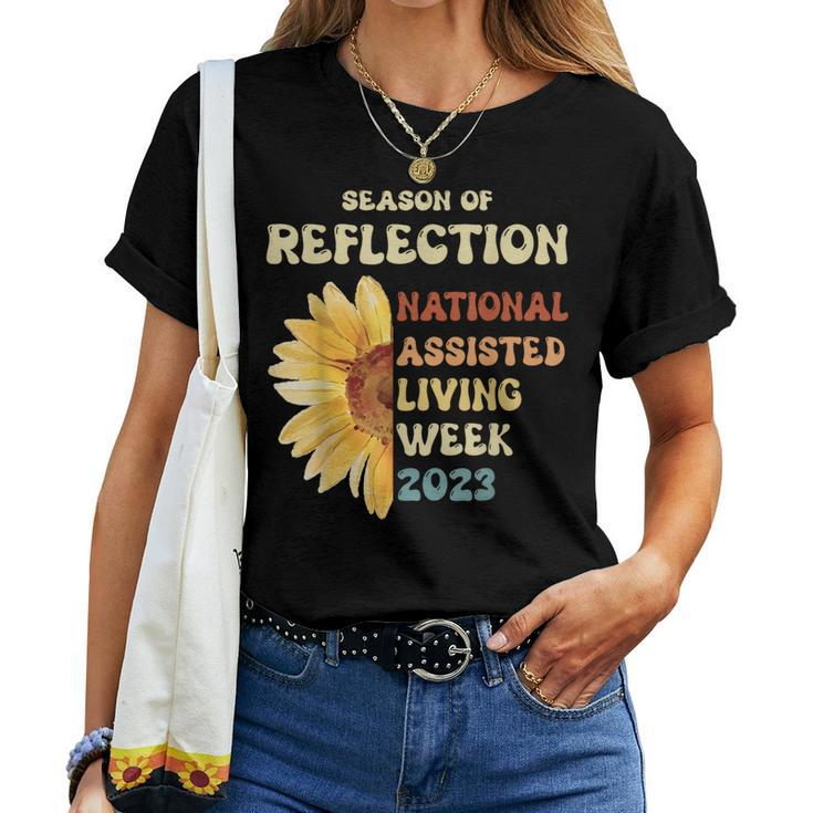 Groovy National Assisted Living Week 2023 Retro Vintage Women T-shirt