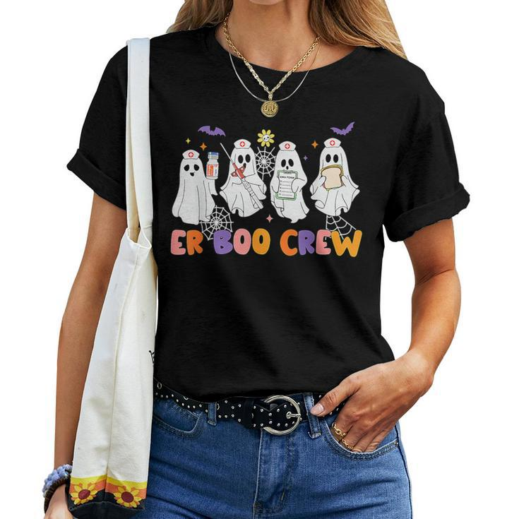 Halloween Er Nurse Er Boo Crew Er Ed Nurse Tech Women T-shirt