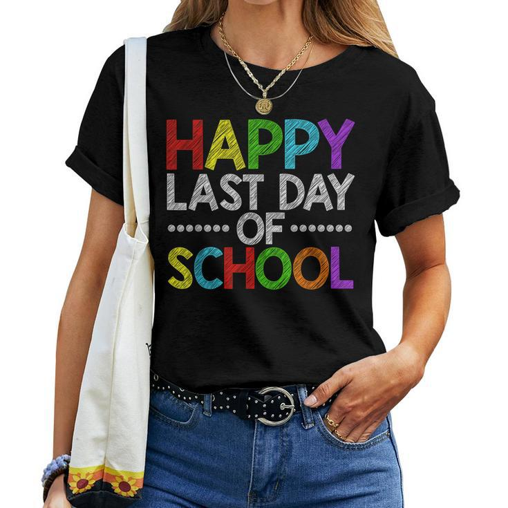 Happy Last Day Of School Teacher And Student Summer Women T-shirt
