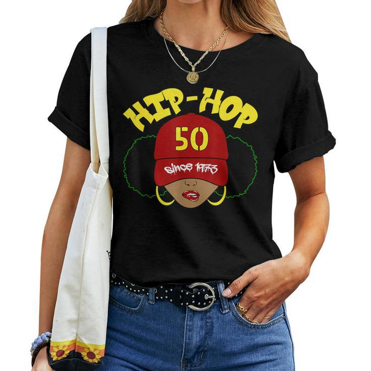 Hip Hop Is 50 50Th Anniversary Afro Puffs Black Women T-shirt
