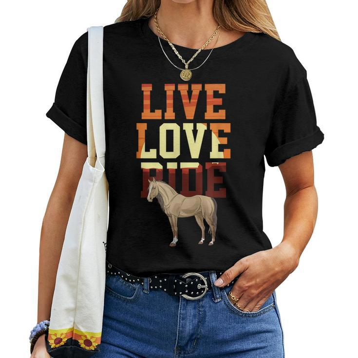 Horse Riding Rodeo Cowboy Cowgirl Western Ranch Wild West Women T-shirt