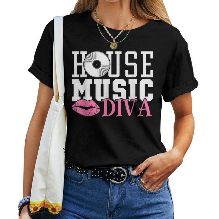 House Music Diva - Dj Edm Rave Music Festival  Women T-shirt Short Sleeve Graphic