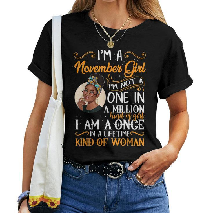 I'm A November Girl Black Virgo Libra Birthday Women T-shirt