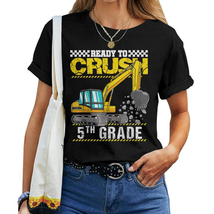 Im Ready To Crush 5Th Grade Construction Vehicle Boys  Women T-shirt Short Sleeve Graphic