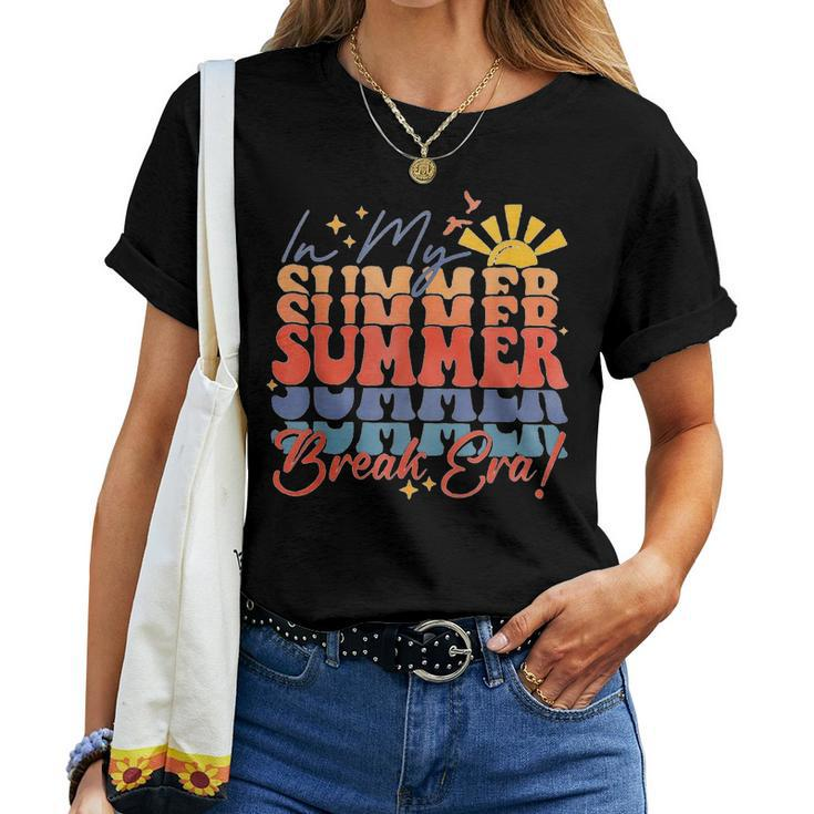 In My Summer Break Era Funny Lastday Of School Teacher  Women Crewneck Short T-shirt