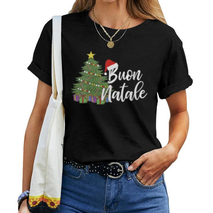 Italian Christmas Tanti Auguri Regalo Ideale Buon Natale Women T-shirt
