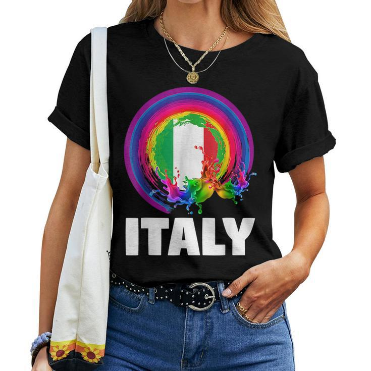 Italy Lgbt Gay Pride Rainbow Flag Women T-shirt