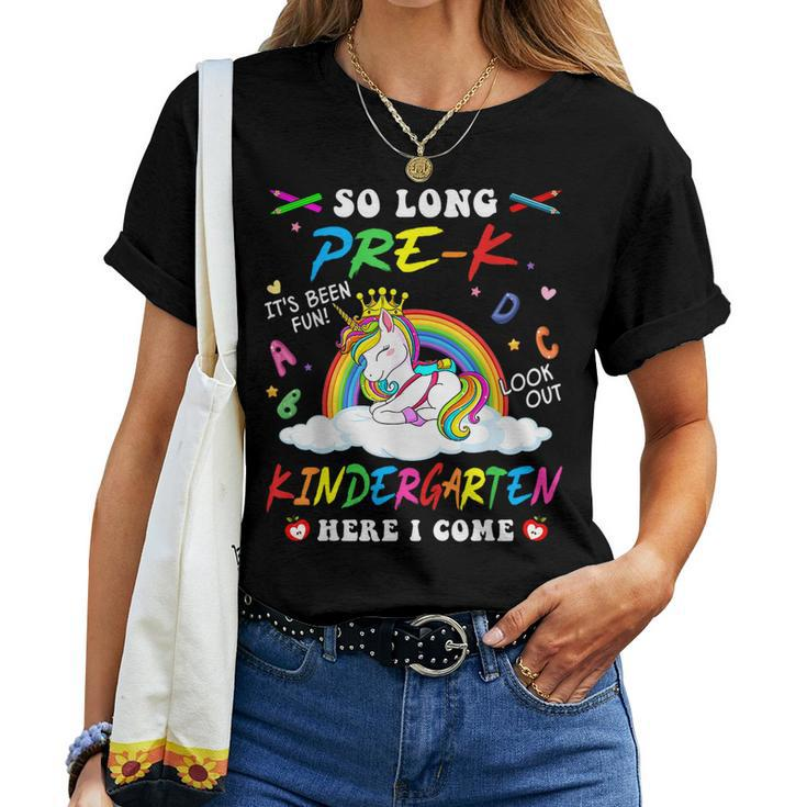 Its Been Fun Look Out Kindergarten I Come Back To School  Women T-shirt Short Sleeve Graphic