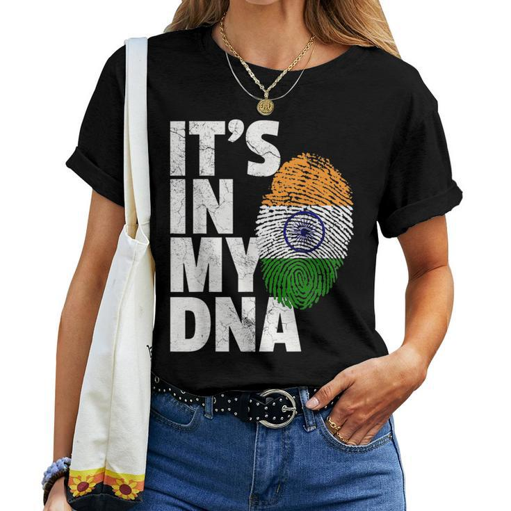 It's In My Dna India Flag Indian Novelty Women T-shirt