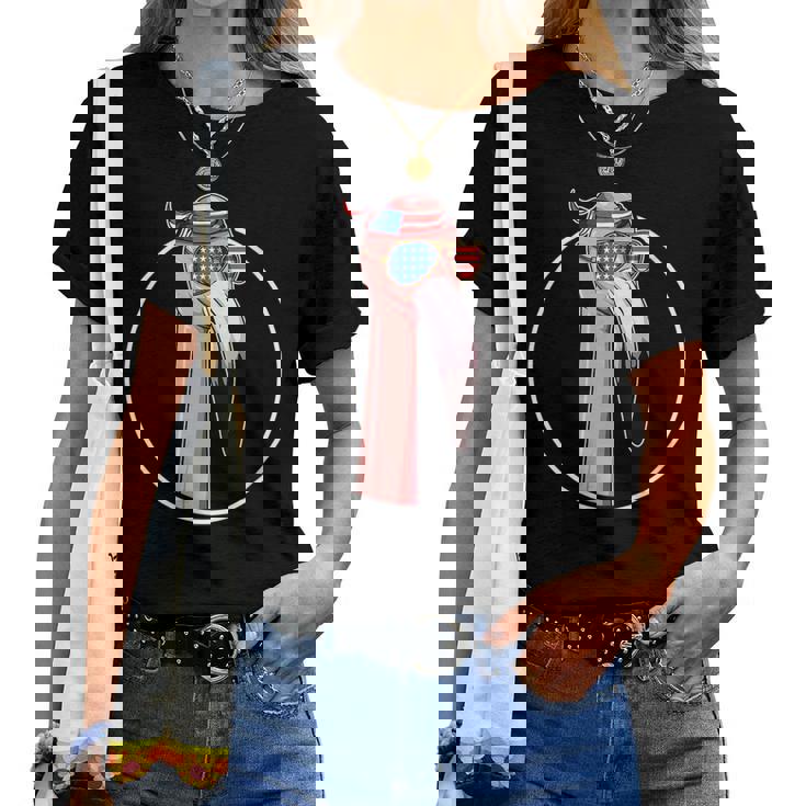 July 4Th - Us Flag - Usa Patriotic Flamingo Patriotic Women T-shirt