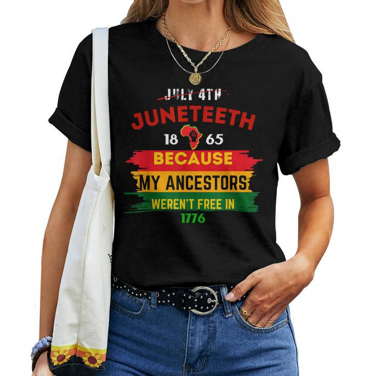 Junenth Women Junenth 1886 African American Africa Women T-shirt