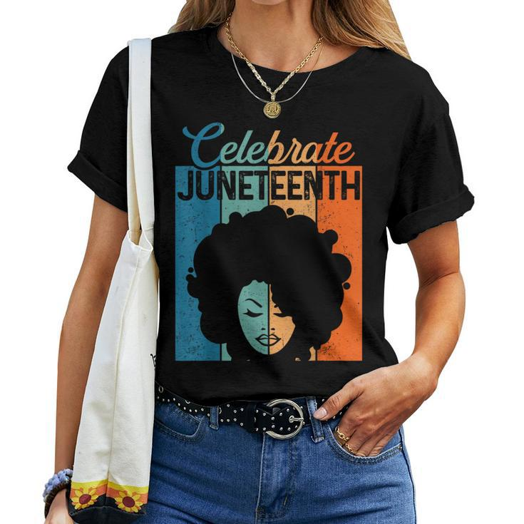 Junenth Afro Black Women 1865 Independence Day Women T-shirt