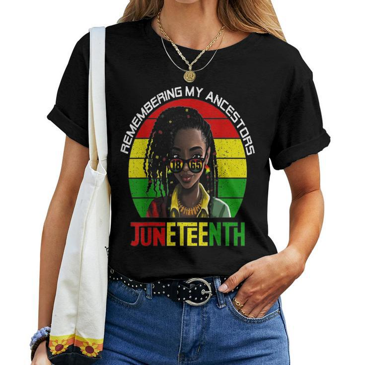 Junenth Women Locd Hair Remembering My Ancestors Women T-shirt