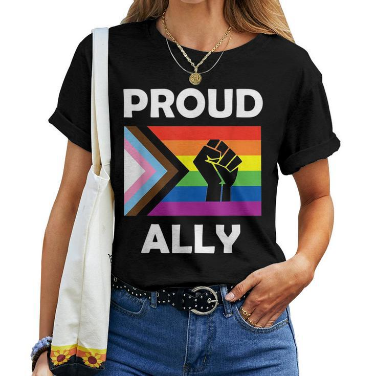 Junenth Proud Ally Lgbt Rainbow Gay Pride Flag Men Women T-shirt Crewneck