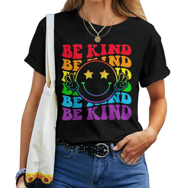 Be Kind Lgbt Pride Month Gay Right Smile Happy Face Women T-shirt