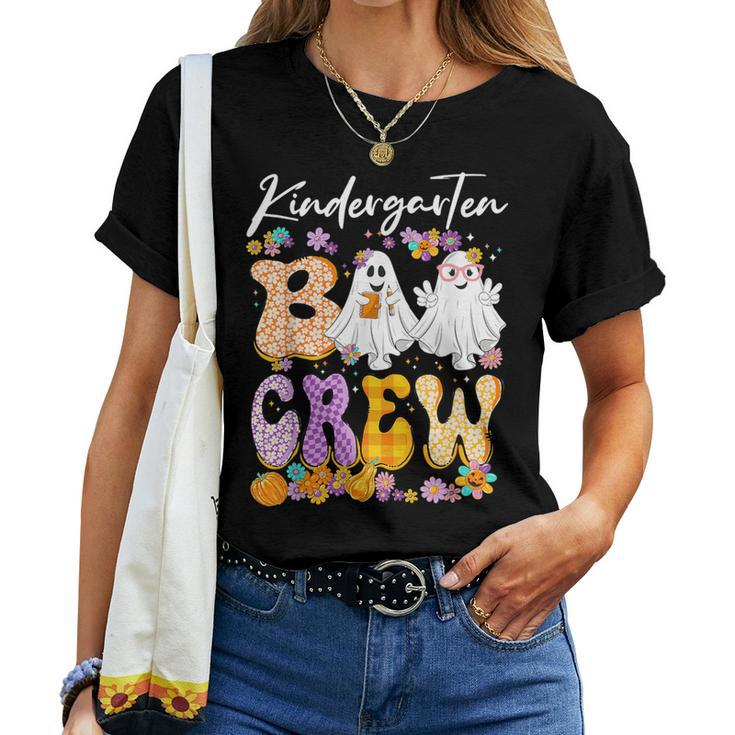 Kindergarten Boo Crew Halloween Costume Kindergarten Teacher Women T-shirt
