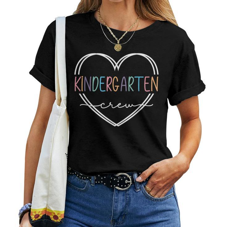 Kindergarten Crew Kinder Crew Teacher Squad Team Preschool Women T-shirt