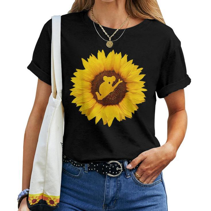 Koala For Women Men Bear Animal Possum Sunflower Lover For Bear Lovers Women T-shirt