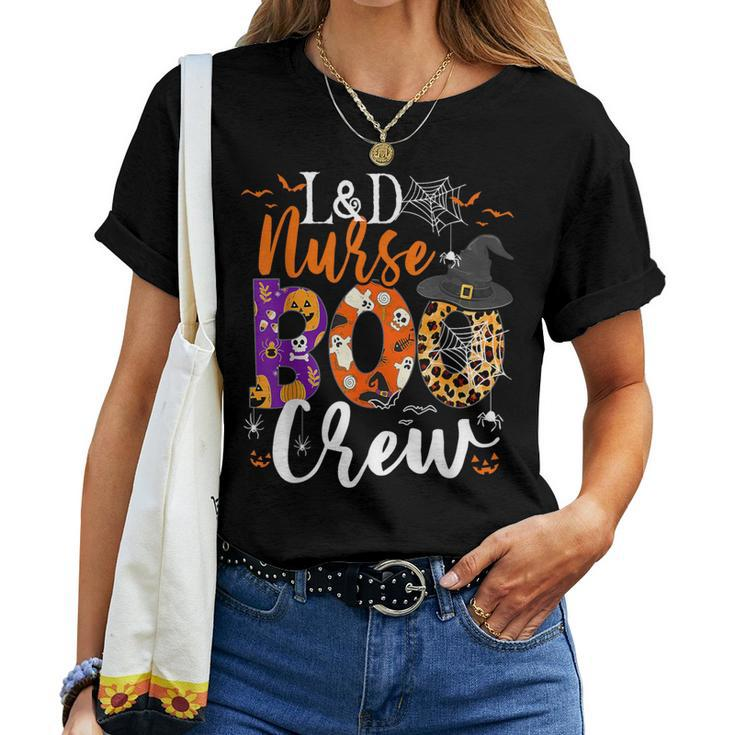 L&D Nurse Boo Crew Halloween Labor & Delivery Nurse Costume Women T-shirt