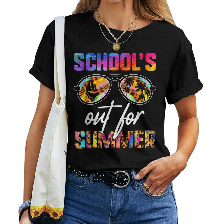 Leopard Tie Dye Schools Out For Summer Teacher Vacation Women T-shirt