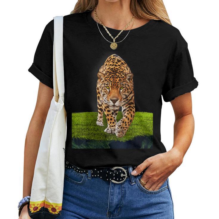 Leopard Tiger Cheetah T Gift Womens Back Print T-shirt