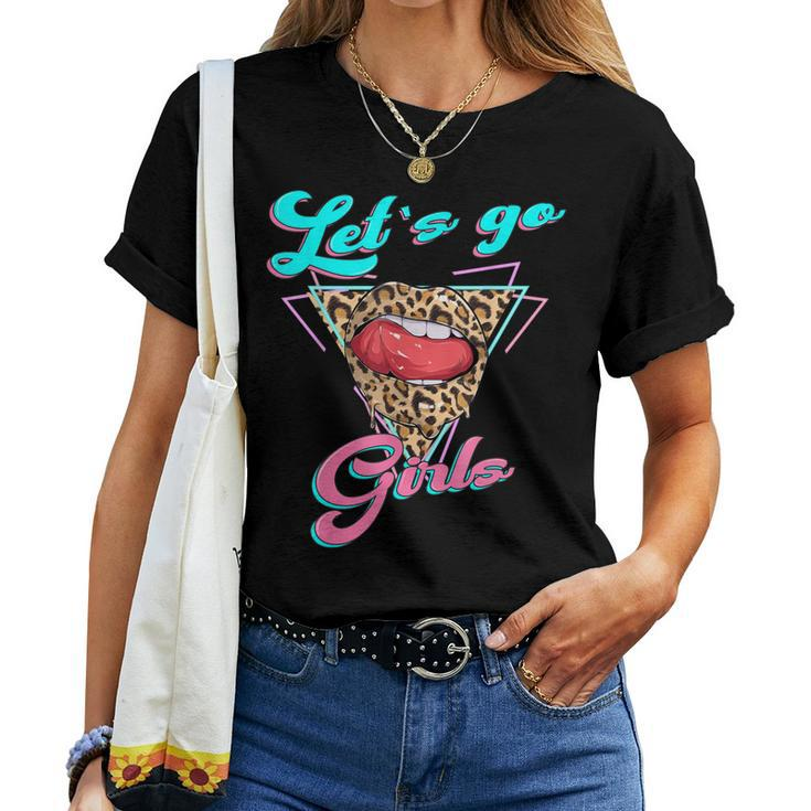 Let´S Go Girls Country Southern Western Leopard Pattern Women T-shirt