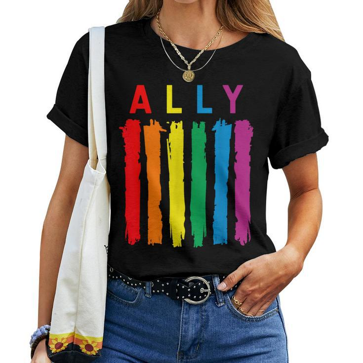 Lgbt Ally Pride Rainbow Proud Ally Women T-shirt
