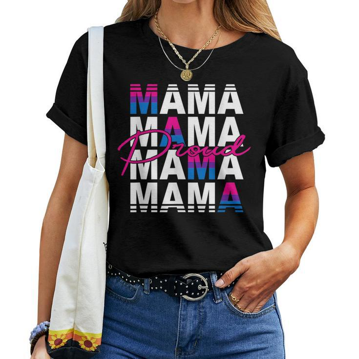 Lgbt Bisexual Proud Mama Lgbtq Pride Month Mom Bisexual Mom Women T-shirt