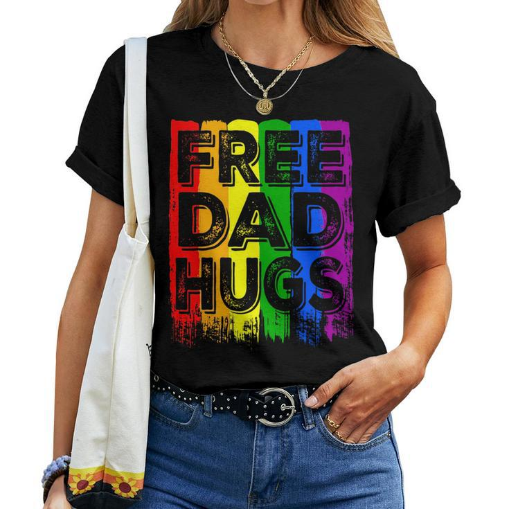 Lgbt Flag Proud Dad Free Mom Hugs Gay Lesbian Pride Rainbow Women T-shirt