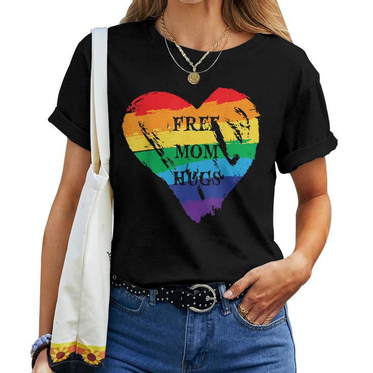 Lgbtq Flag Free Mom Hugs Women T-shirt